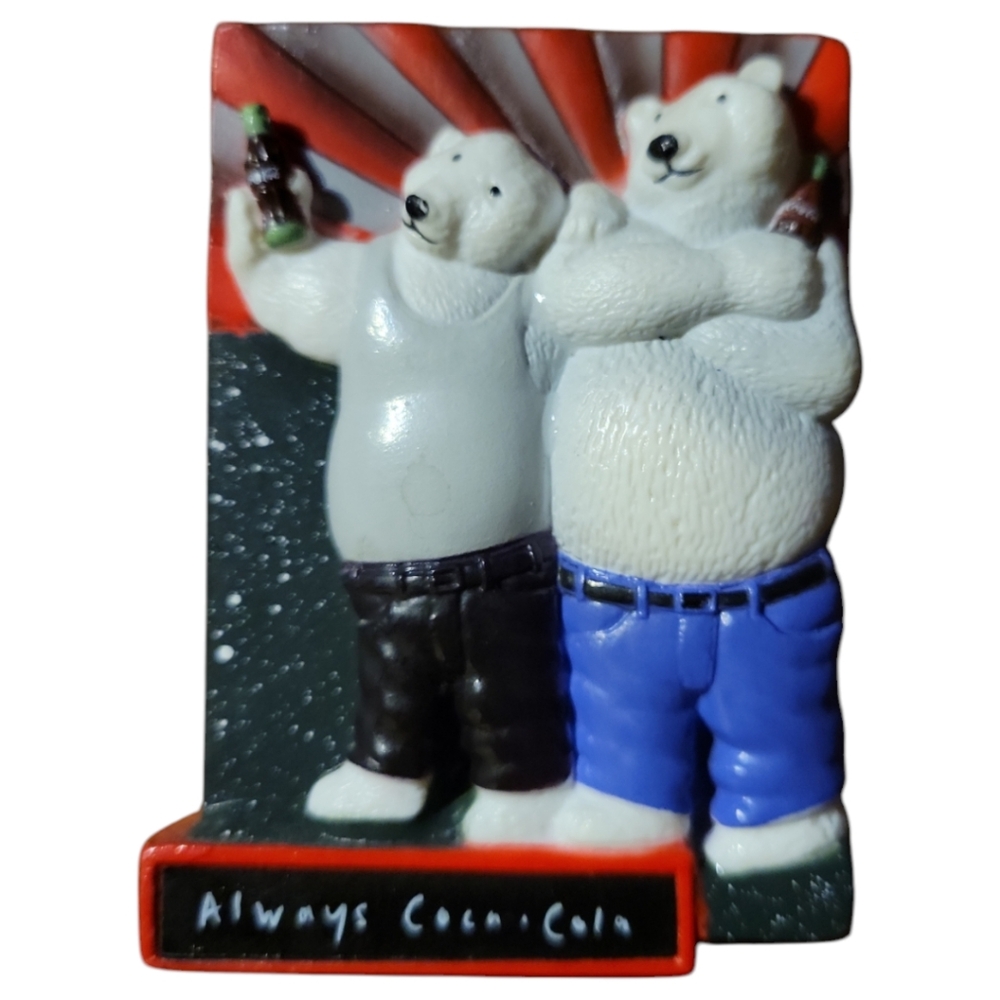 Vtg 1997 Polar Bears Refrigerator Magnet Always Coca-Cola No.51579 2.25" x 3"